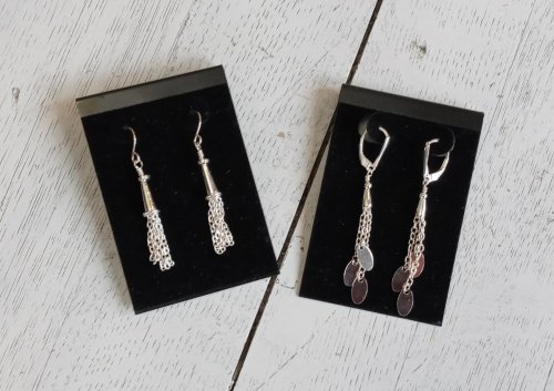 Cone and Chain Earrings
